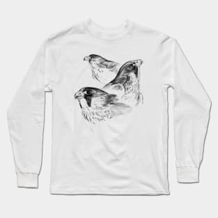 Three Peregrines Art Sketch Long Sleeve T-Shirt